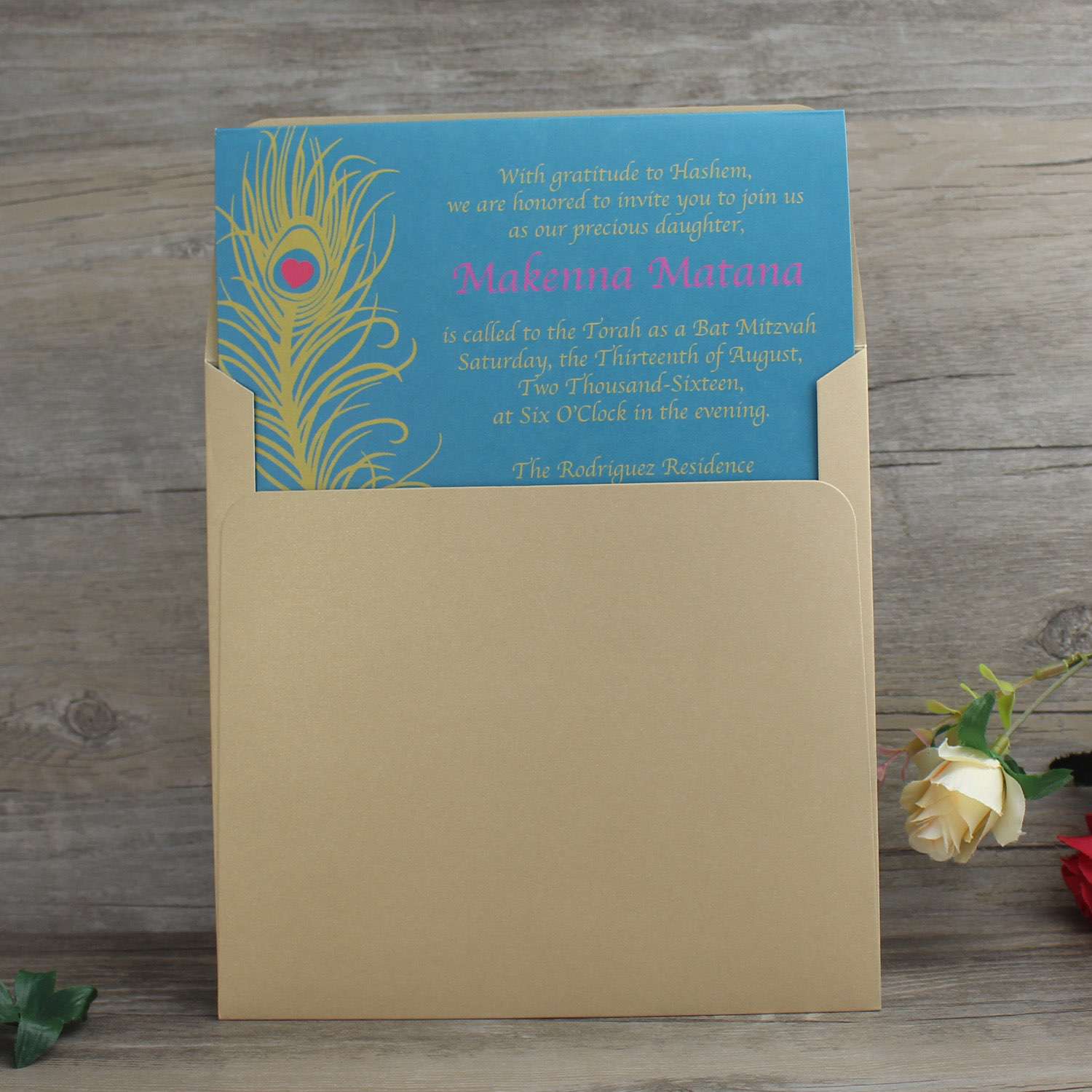 Customized Invitation Card Square Marriage Card Printing Customized Half Fold